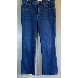 Madewell Jeans Women 30X28 Blue Medium Wash Mid Rise Kick Out Denim Stretch